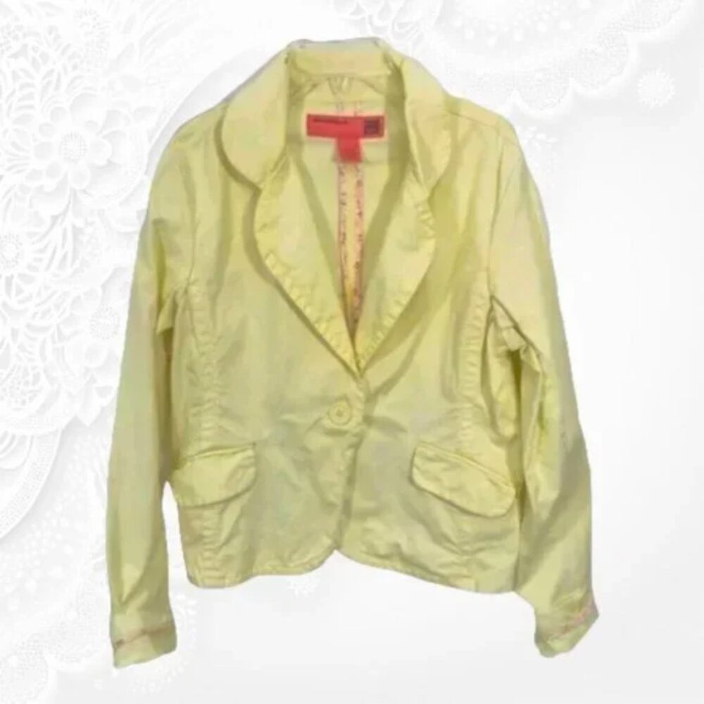 Lightweight Yellow Blazer Jacket L